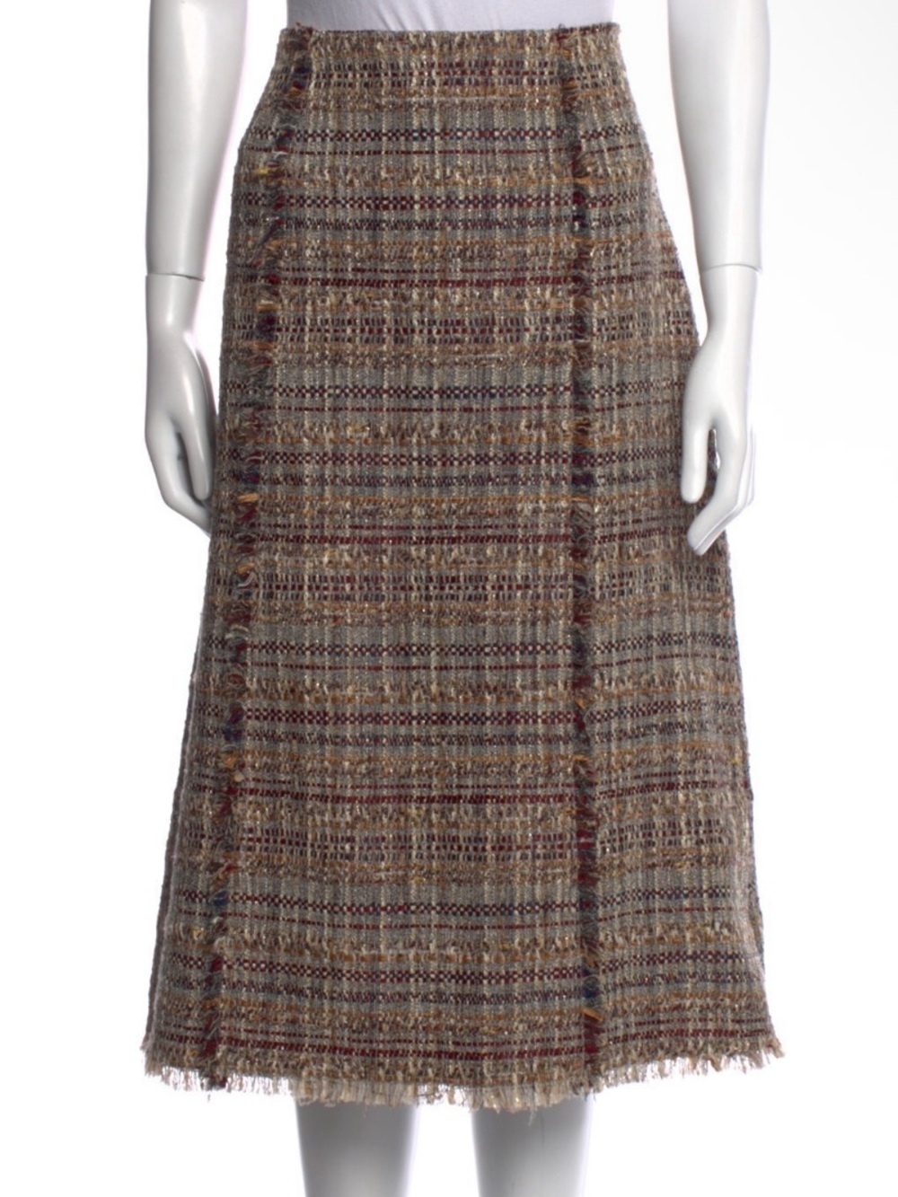 Diane Von Furstenberg Midi Tweed Skirt